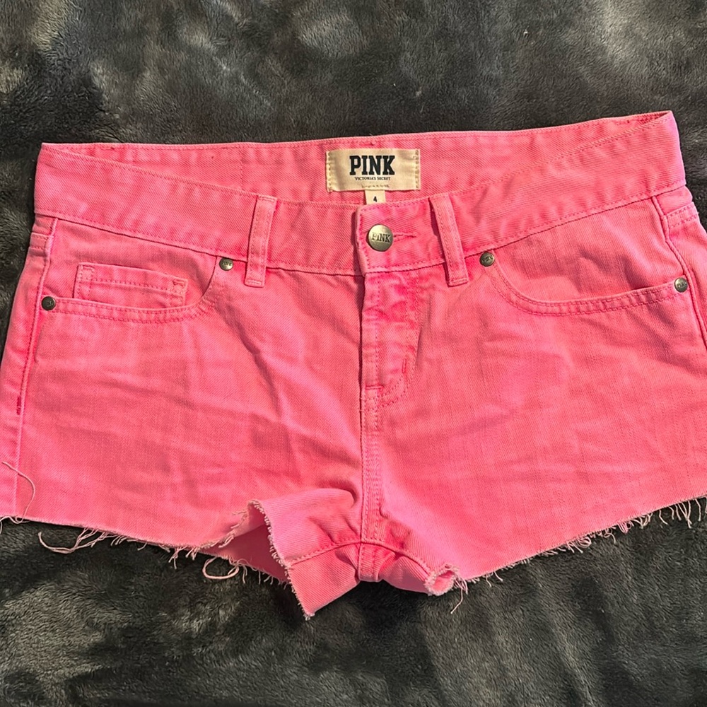 Hot pink Jean shorts. Victorias Secret PINK brand. Size 4